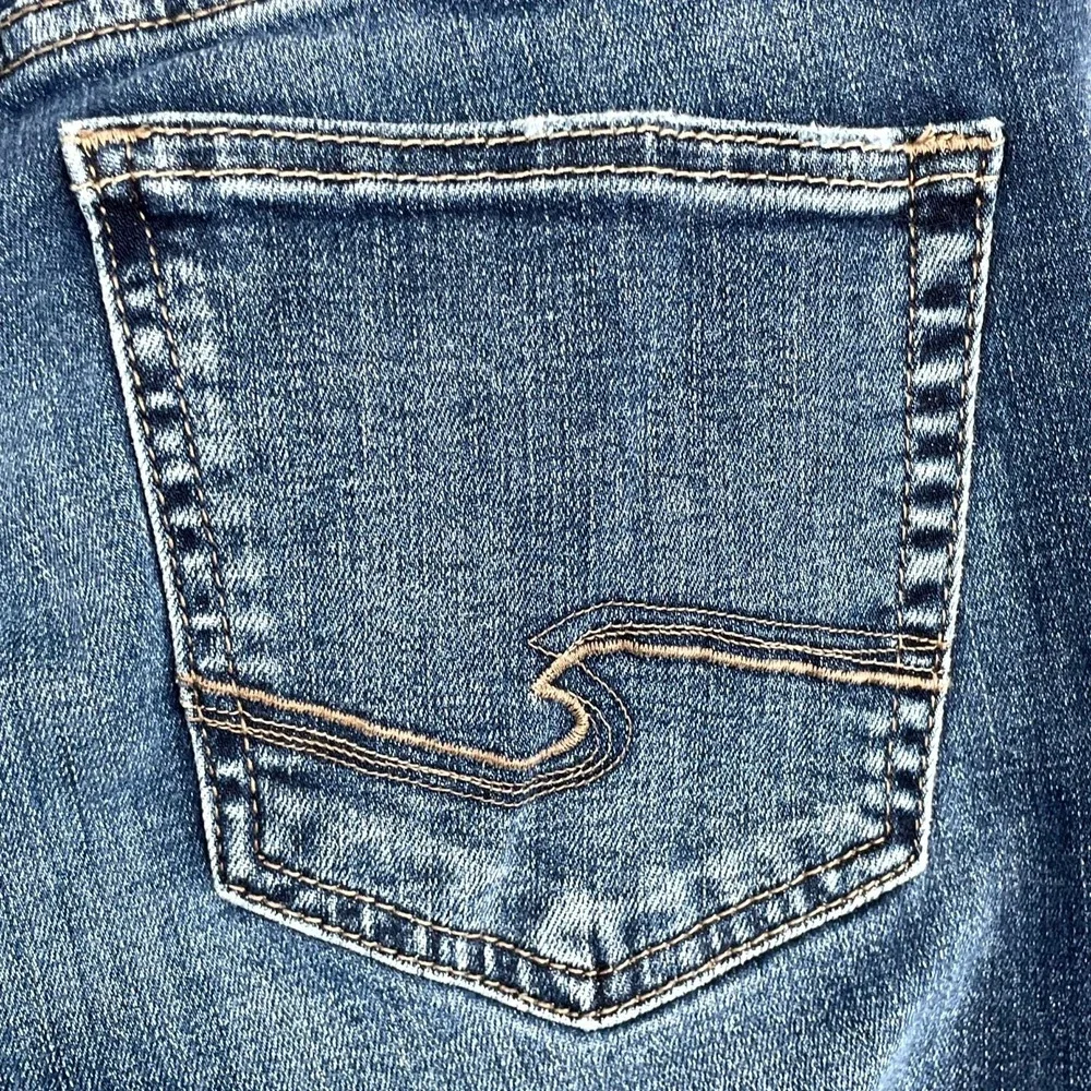 Silver Jeans Suki Slim Bootcut Womens 29x30 Blue Whisker Denim Skate Streetwear